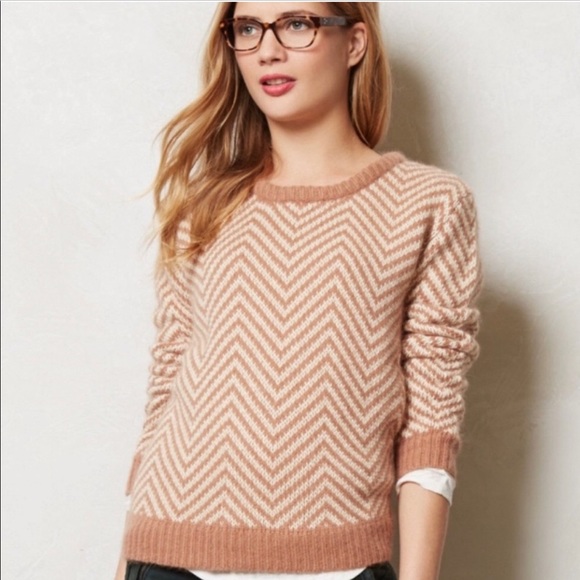 Ganni Anthropologie • Chevron Striped Sweater ASO Meghan Markle - Picture 2 of 5